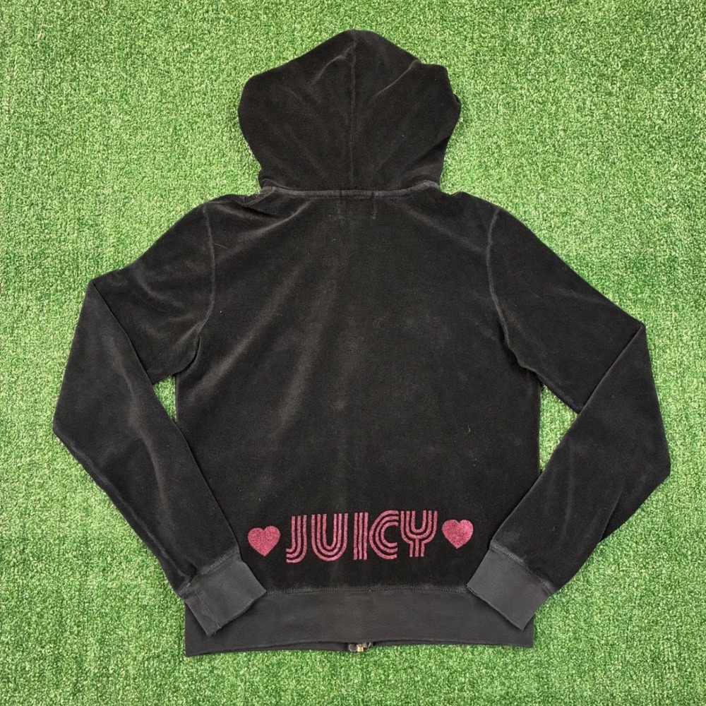 Y2K 2000's Juicy Couture Velour Rhinestone Hoodie